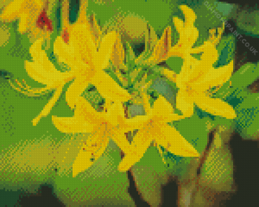 Yellow Azalea Plant Diamond Painting