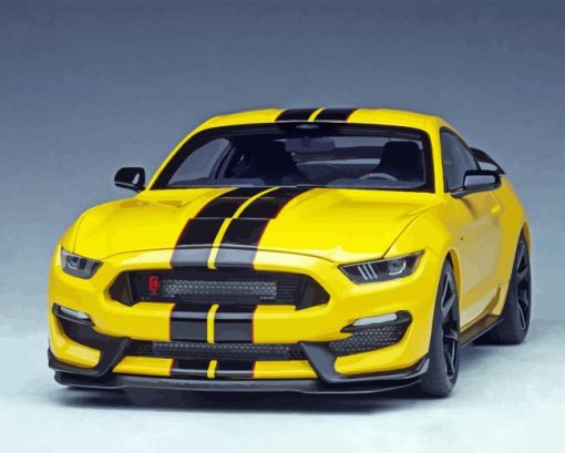 Yellow Mustang Diamond Painting