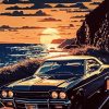 67 Chevrolet Sunset Diamond Painting