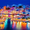 Agios Nikolaos At Night Diamond Painting