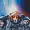 Astronaut Animals Diamond Painting