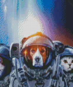 Astronaut Animals Diamond Painting