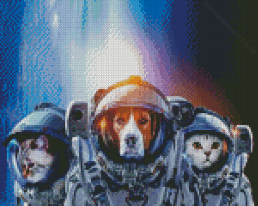 Astronaut Animals Diamond Painting