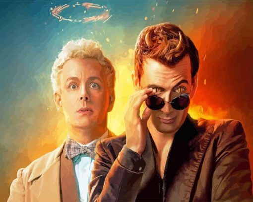 Aziraphale And Crowley Diamond Painting