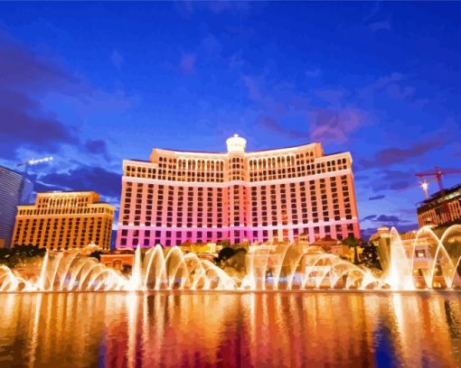 Bellagio Fountain Diamond Painting