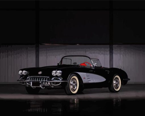 Black Corvette 58 Diamond Painting