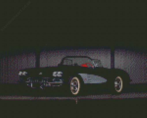 Black Corvette 58 Diamond Painting