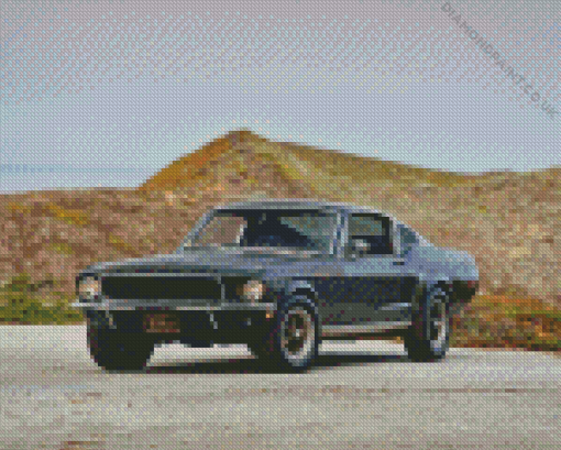 Bullitt Mustang Diamond Painting