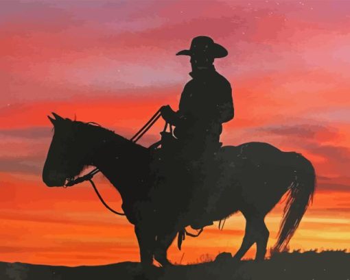 Cowboy Silhouette Diamond Painting