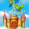 Dragon And Castle Diamond Painting