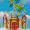 Dragon And Castle Diamond Painting