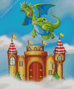 Dragon And Castle Diamond Painting