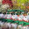 Garden Swan Boats Diamond Painting