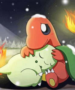 Germignon And Charmander Diamond Painting