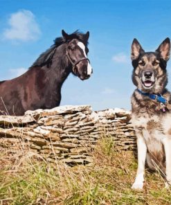 Horse And Dog Diamond Painting