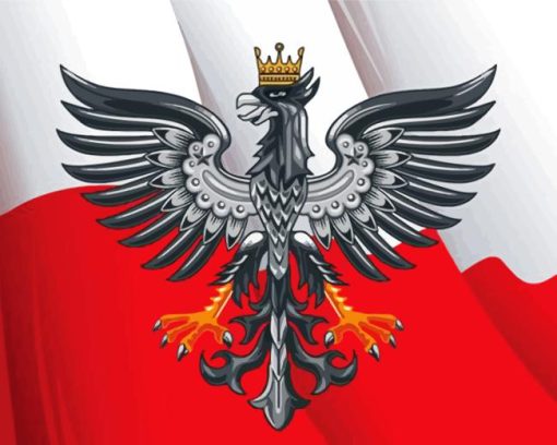 Illustration Polish Flag Diamond Painting