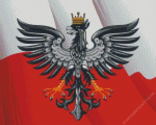 Illustration Polish Flag Diamond Painting