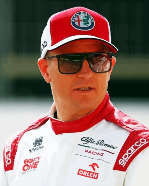 Kimi Raikkonen Racing Driver Diamond Painting