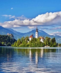 Lake Bled Diamond Painting