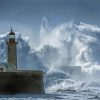 Lighthouse Storm At Sea Diamond Painting