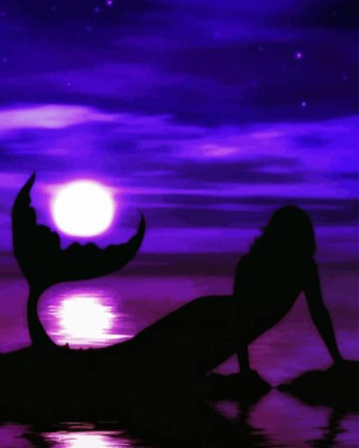 Mermaid Silhouette Diamond Painting