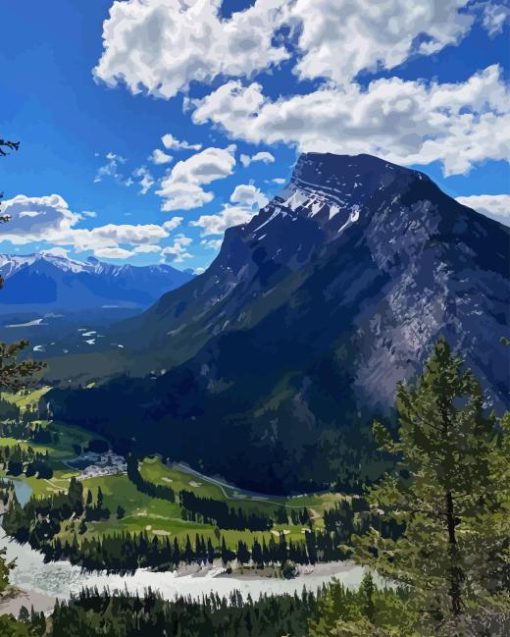 Mount Rundle Diamond Painting