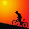 Mountain Biker Silhouette Diamond Painting