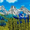 Mountains Three Sisters Diamond Painting