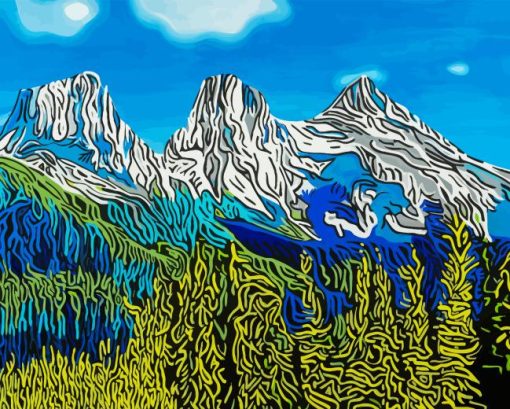 Mountains Three Sisters Diamond Painting