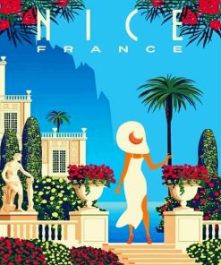 Nice France Travel Poster Diamond Painting