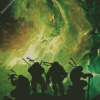 Ninja Turtles Silhouette Diamond Painting