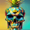 Pineapple Skull Diamond Painting