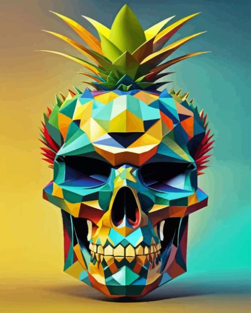 Pineapple Skull Diamond Painting