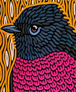 Pink Robin Diamond Painting