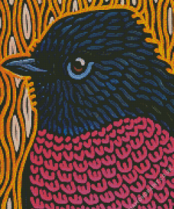 Pink Robin Diamond Painting