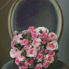 Pink Roses On Chair Diamond Painting