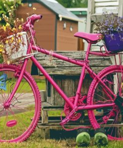 Pink Bicycle Diamond Painting