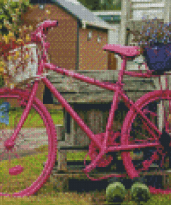 Pink Bicycle Diamond Painting