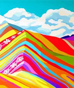 Rainbow Peru Mountain Diamond Painting