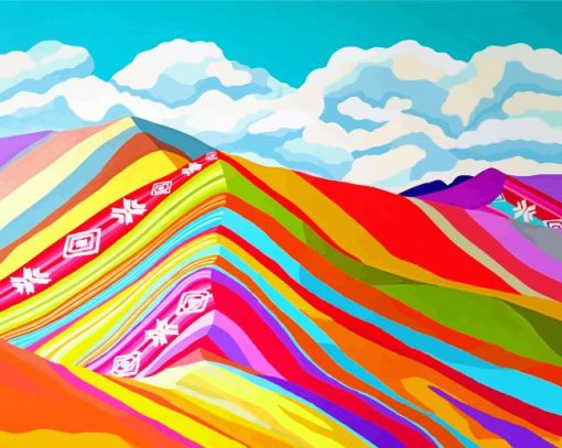 Rainbow Peru Mountain Diamond Painting