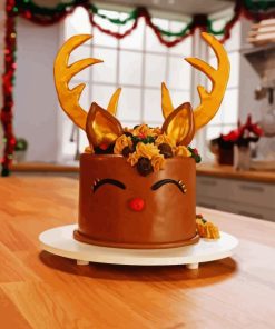 Reindeer Cake Diamond Painting