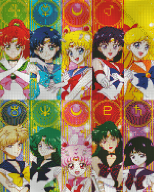 Sailor Scout Characters Diamond Painting