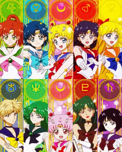 Sailor Scout Characters Diamond Painting