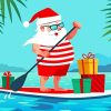 Santa On Beach Diamond Painting