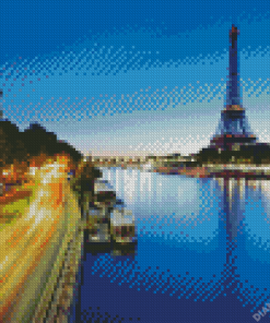 Seine River Eiffel Tower Diamond Painting