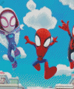 Spidey And His Friends Diamond Painting