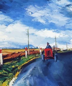 The Red Tractor Diamond Painting