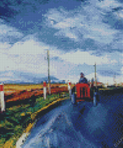 The Red Tractor Diamond Painting