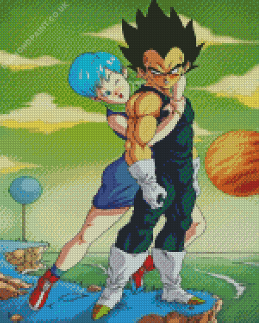 Vegeta And Bulma Diamond Painting