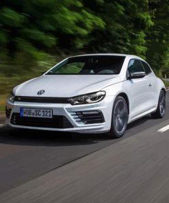 White Volkswagen Scirocco Diamond Painting